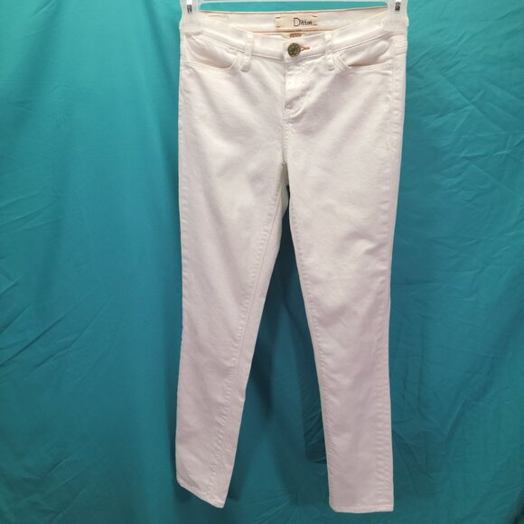 Dittos Denim - Dittos Womens White Skinny Mid Rise Jeans Size 25